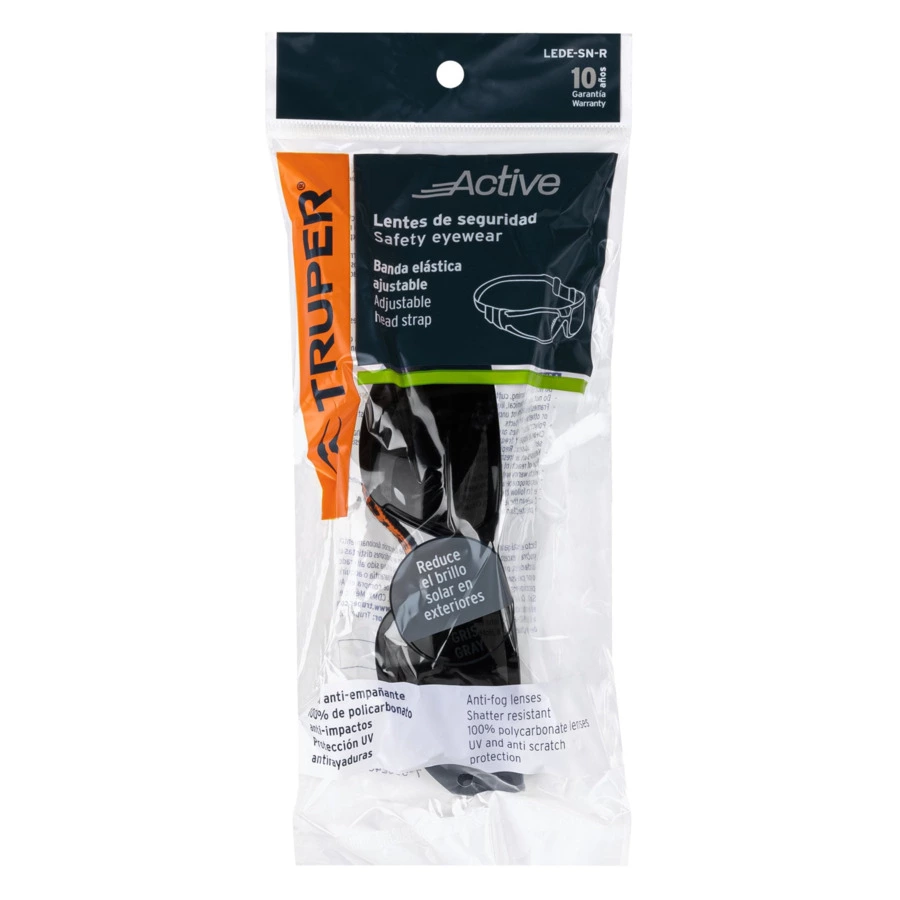 Очки защитные Truper Active на ремне, дымчатые, 100293