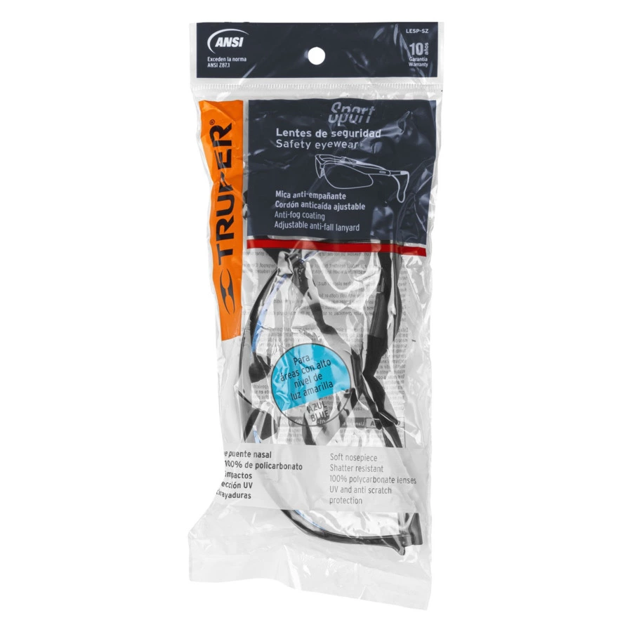 Очки защитные Truper Sport на ремне, голубые, 15176