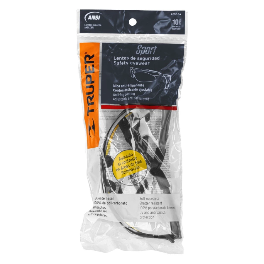 Очки защитные Truper Sport на ремне, янтарные, 15174
