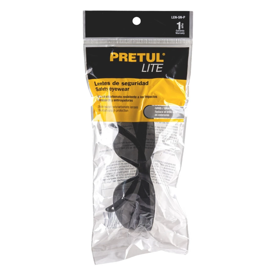 Очки защитные с широкими дужками Pretul дымчатые 20402