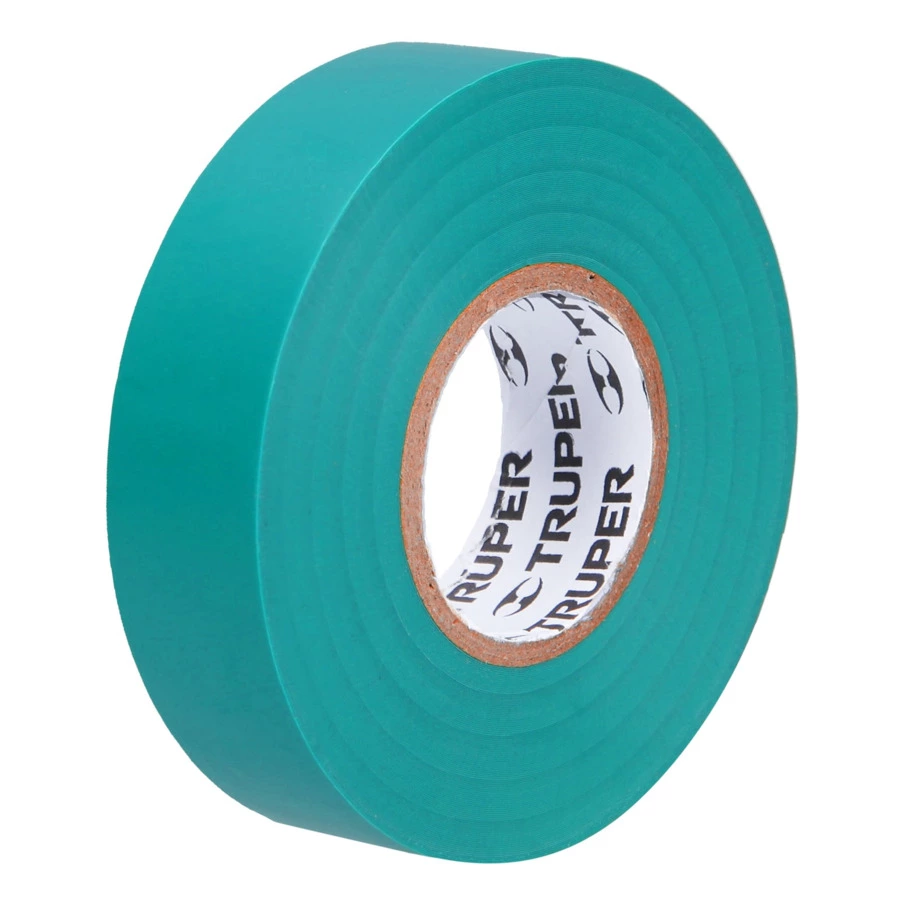 Изолента Truper 19 мм х 18 м, ПВХ с клеевым акриловым слоем, зеленая, M-33V 12502