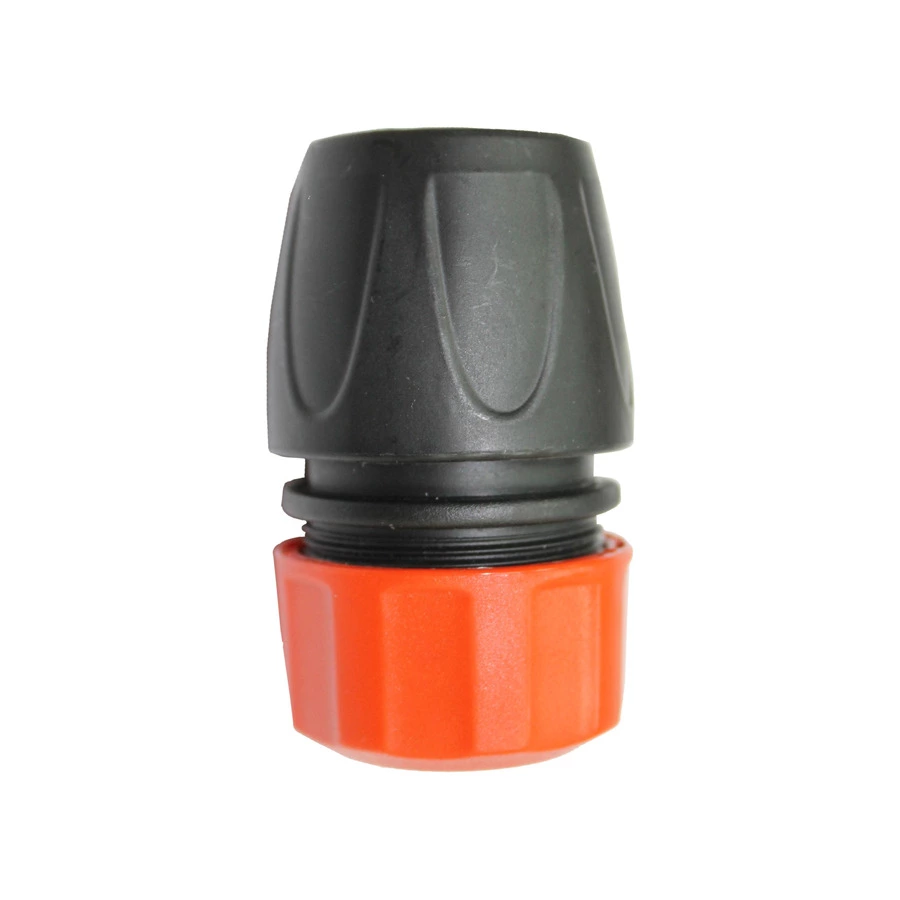 Коннектор для шланга 3/4" Amigo с аквастопом, цанговое соединение, пластик, 74015