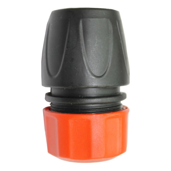 Коннектор для шланга 3/4" Amigo с аквастопом, цанговое соединение, пластик, 74015