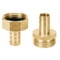 Коннекторы с внутренней и внешней резьбой для шланга 1/2" Truper, латунь, 2шт, 12704