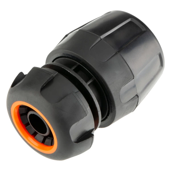 Коннектор для шланга 1/2" Amigo XXL с soft-покрытием, цанговое соединение, ABS-пластик, черный, 7950