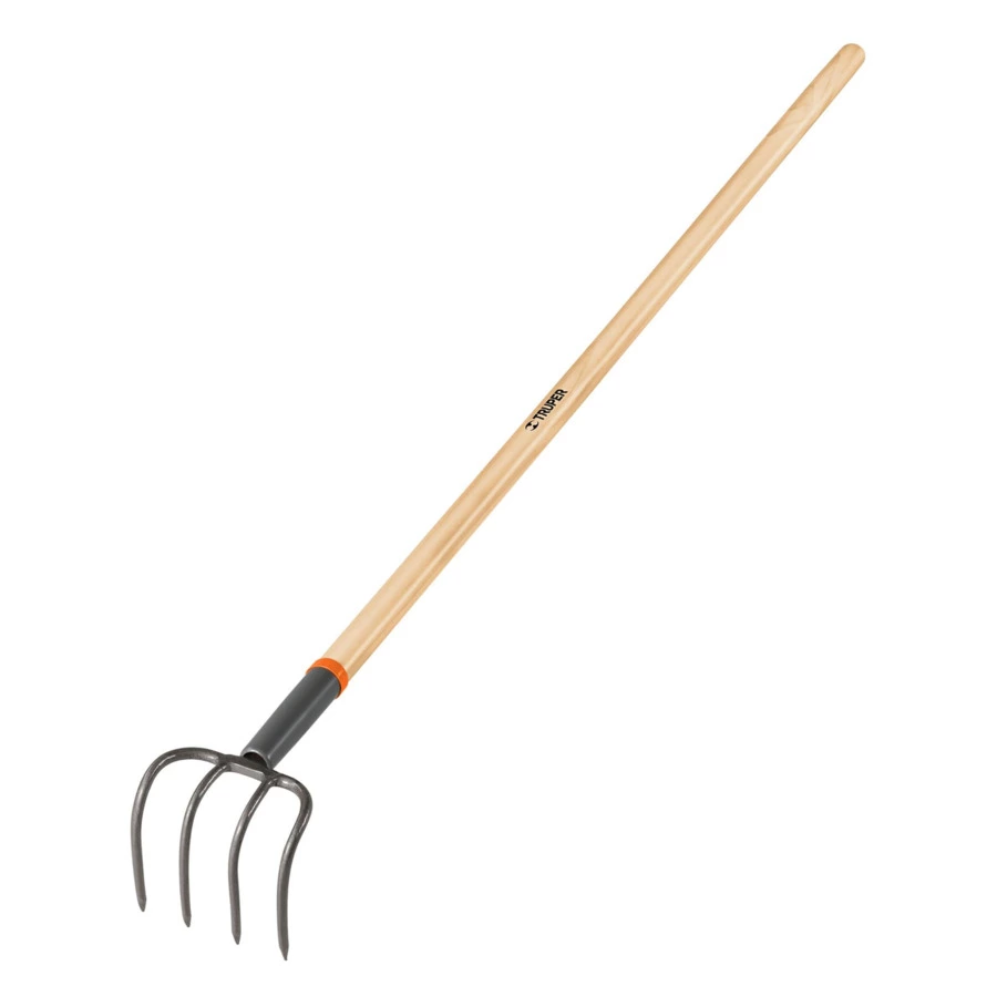 Культиватор Truper с 4 зубьями 19 см, черенок дерево 145 см, 10568