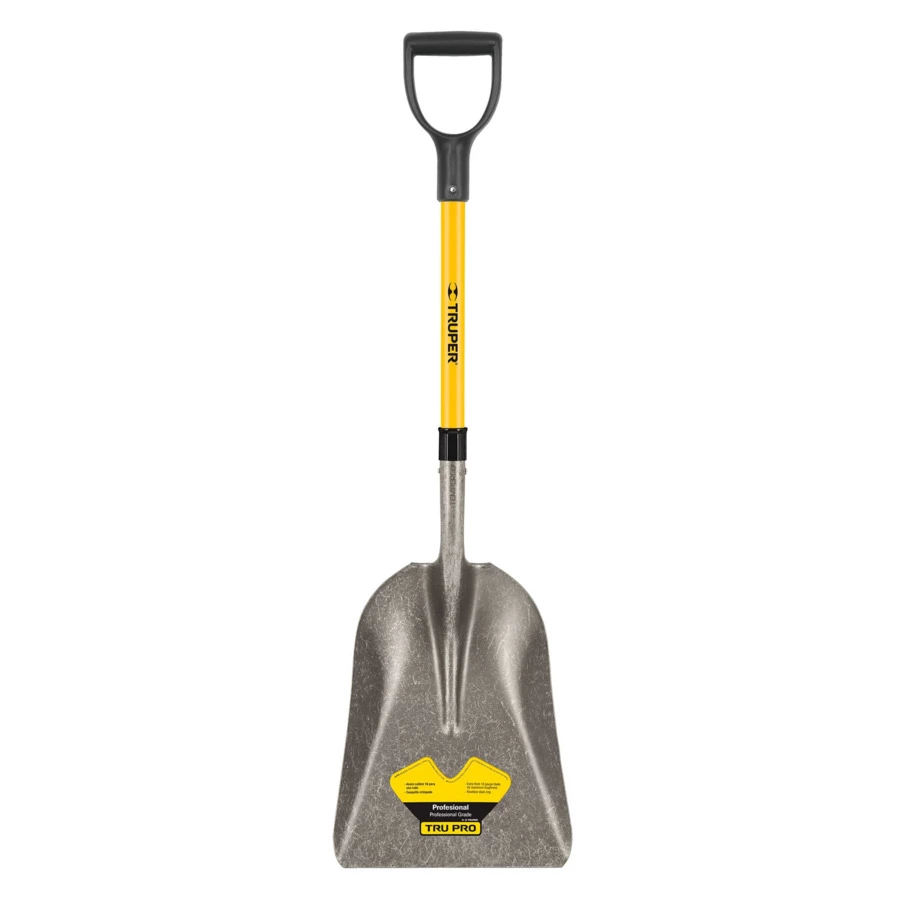 Лопата совковая угольная Truper ковш 32х51 см, D-ручка фиберглас, длина 110 см, 17153