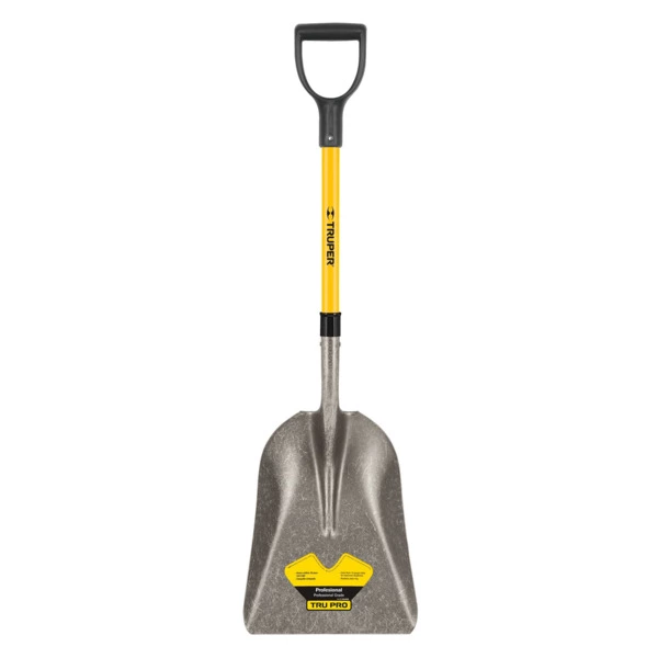 Лопата совковая угольная Truper ковш 32х51 см, D-ручка фиберглас, длина 110 см, 17153