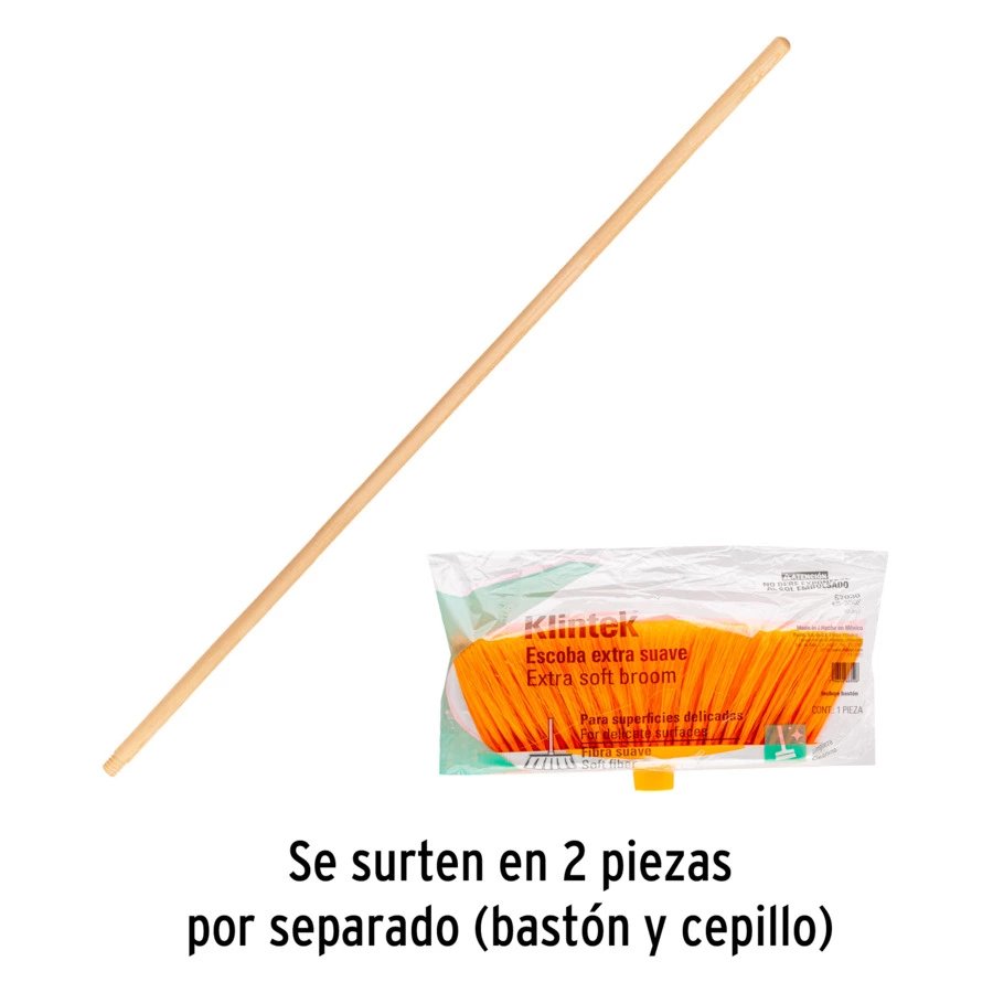 Щетка уличная Klintek 28х10см, ручка дерево 120см,  57030, цвет ассорти