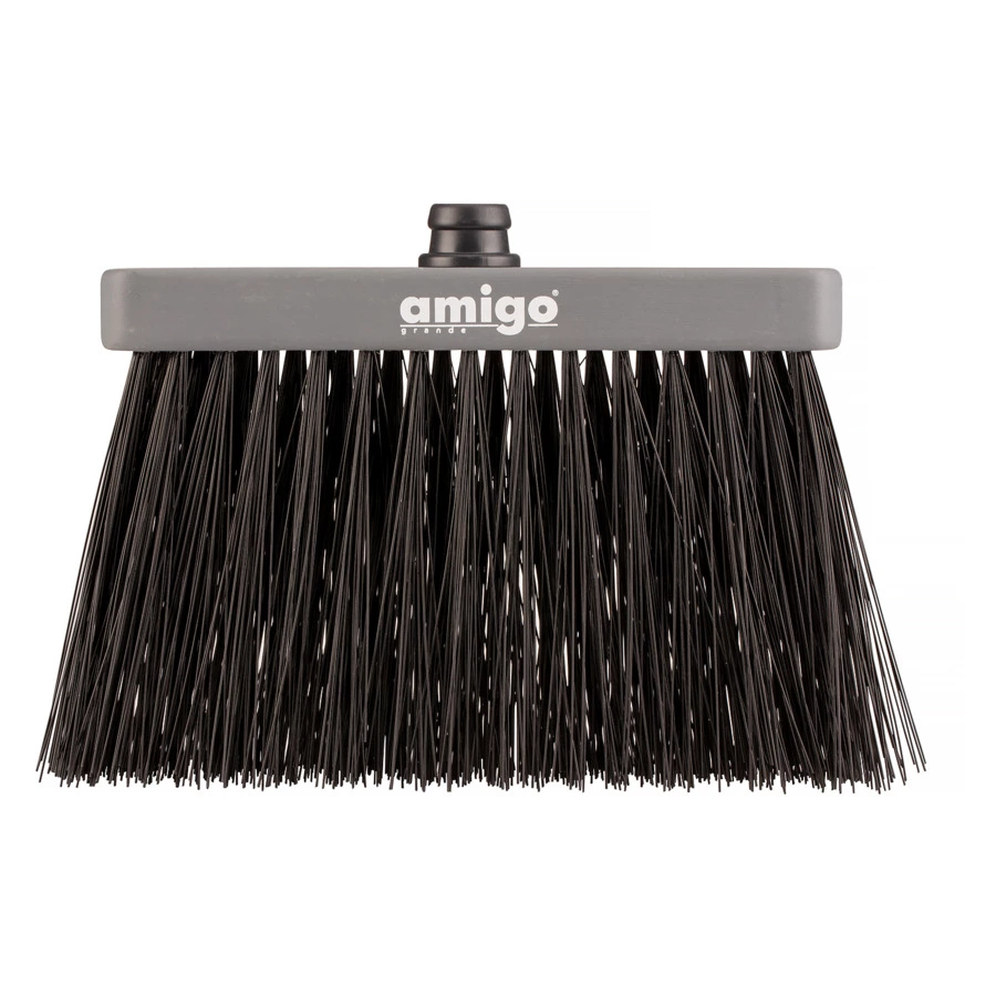 Метла для пола без черенка Amigo grande 30х14 см, пластик, черная, 76012