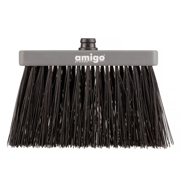 Метла для пола без черенка Amigo grande 30х14 см, пластик, черная, 76012
