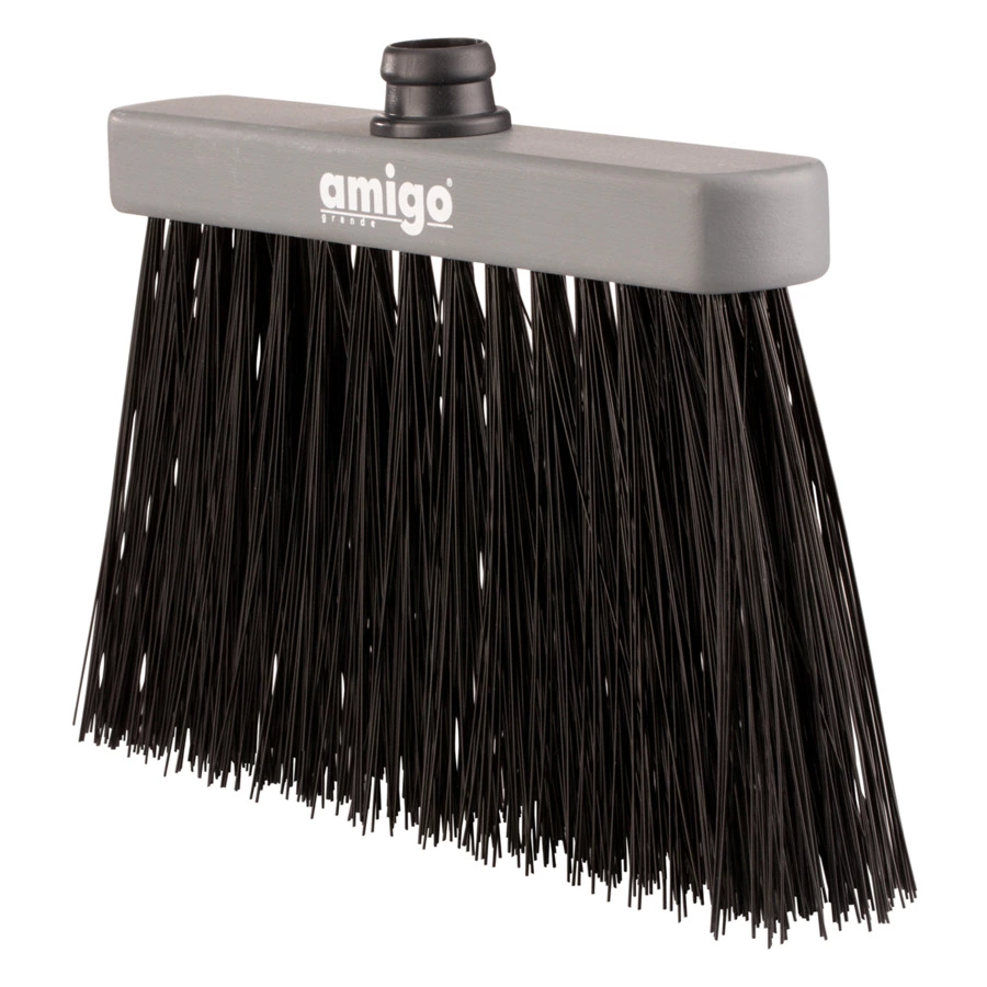 Метла для пола без черенка Amigo grande 30х14 см, пластик, черная, 76012