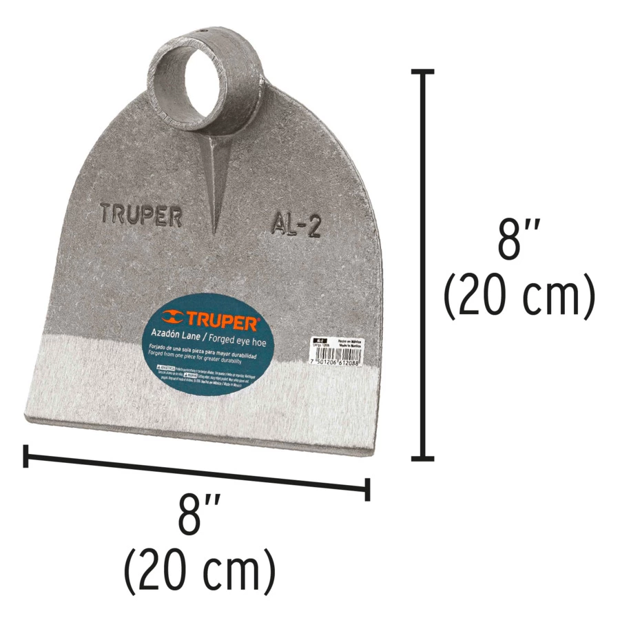 Мотыга садовая Truper, 900 г, резец 20х20 см, черенок фибергласс, 137 см, 10618
