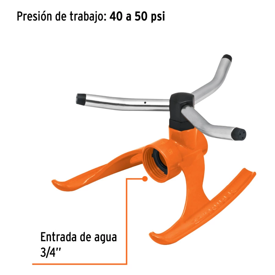 Дождеватель круговой Truper для шланга 3/4", диаметр полива 13 м, алюминий, 10303