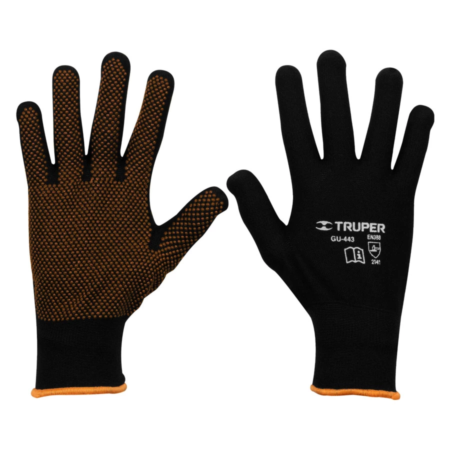 Перчатки защитные из полиэстера с покрытием ПВХ, размер L Truper 12652