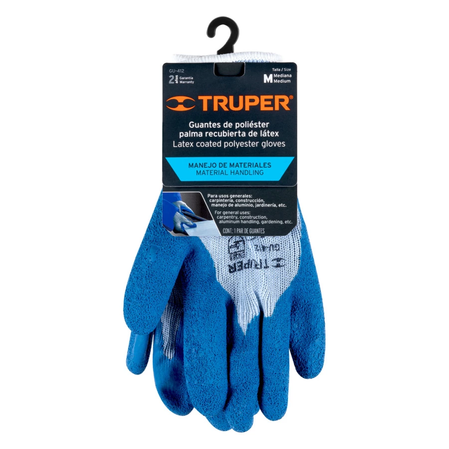 Перчатки садовые из полиэстера с латексным покрытием, размер M Truper 15266