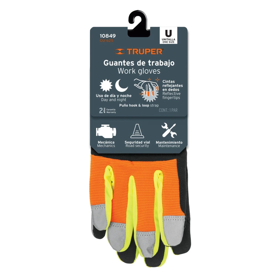 Перчатки защитные со светоотражателями, универсальный размер Truper 10849