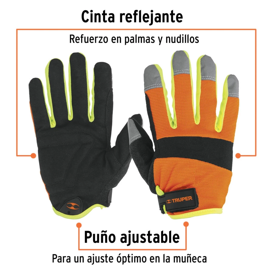 Перчатки защитные со светоотражателями, универсальный размер Truper 10849