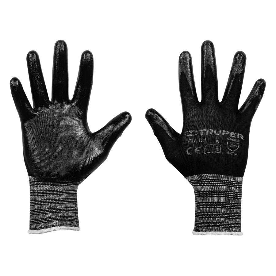 Перчатки защитные нейлоновые с нитриловым покрытием, размер S  Truper 13293