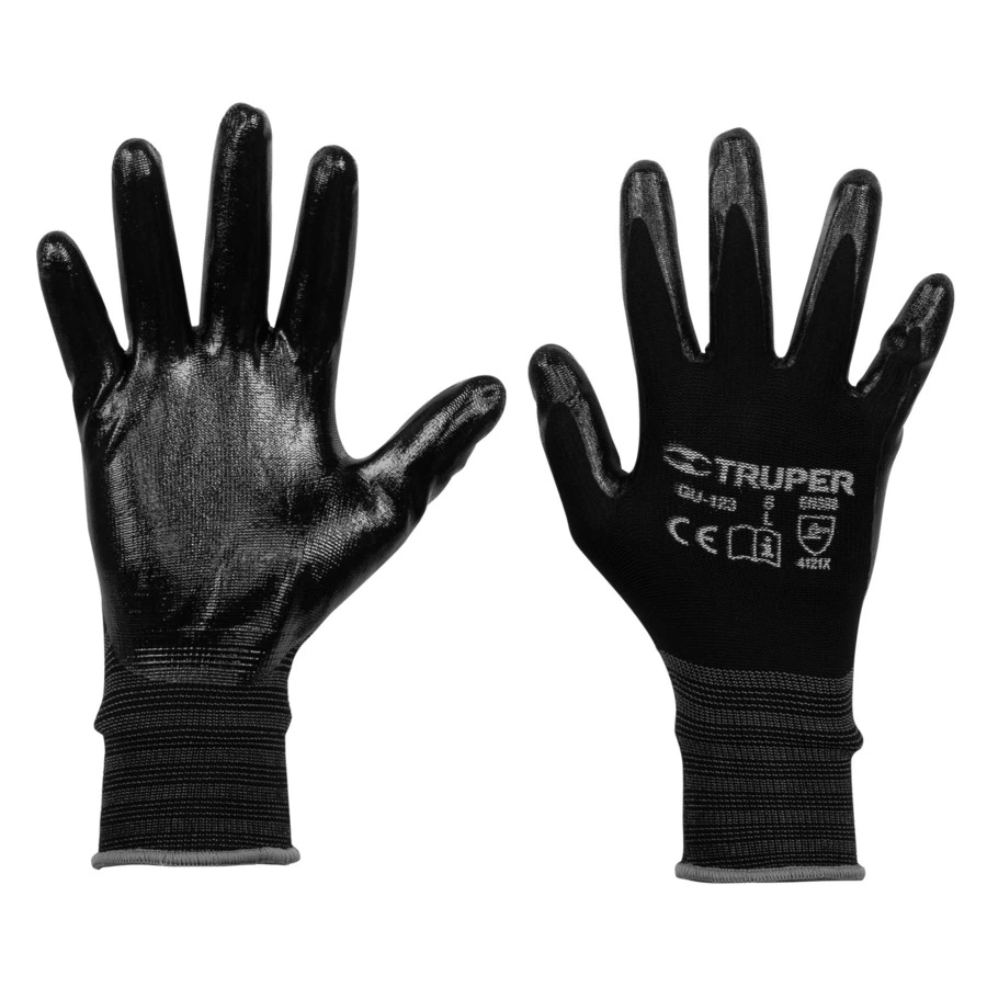 Перчатки защитные нейлоновые с нитриловым покрытием, размер L  Truper 13295