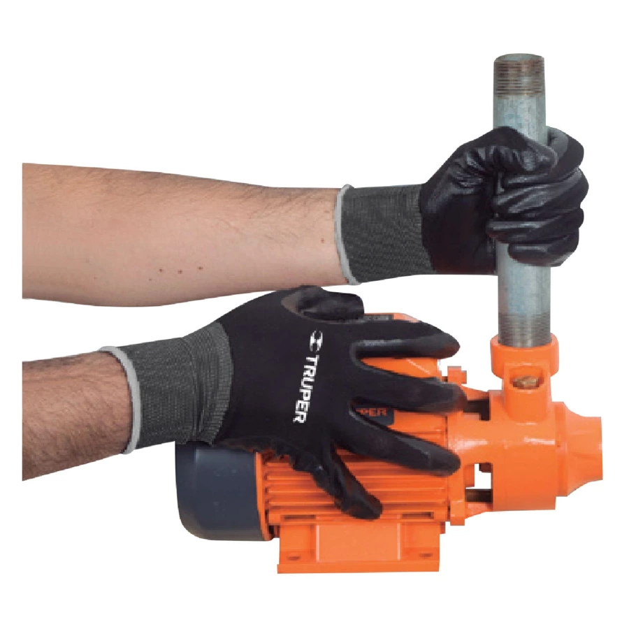 Перчатки защитные нейлоновые с нитриловым покрытием, размер L  Truper 13295