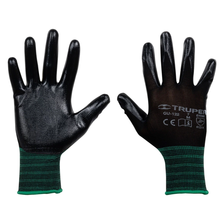 Перчатки защитные нейлоновые с нитриловым покрытием, размер M  Truper 13294