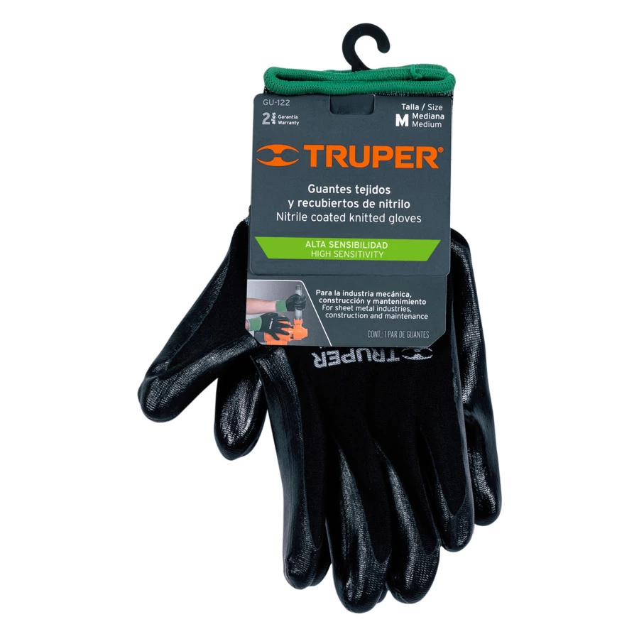 Перчатки защитные нейлоновые с нитриловым покрытием, размер M  Truper 13294