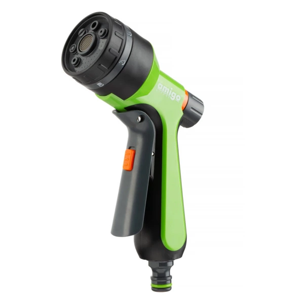 Пистолет-распылитель Amigo 7 режимов, пластик, зеленый, 79256