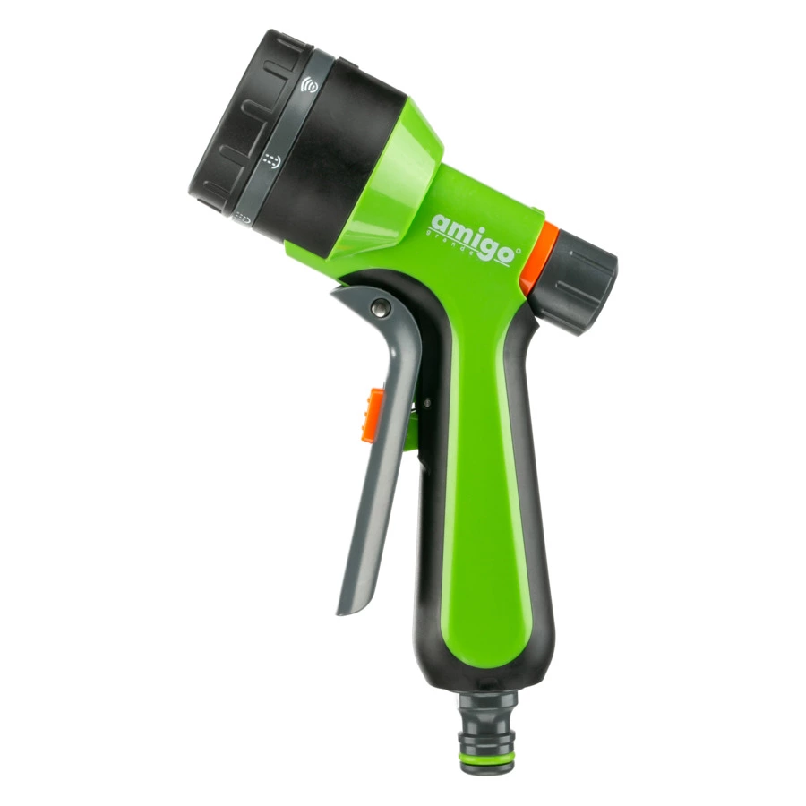 Пистолет-распылитель Amigo 7 режимов, пластик, зеленый, 79256
