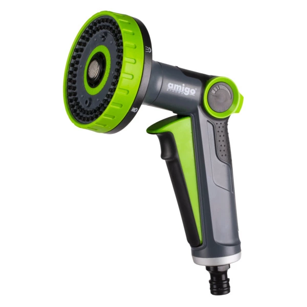 Пистолет-распылитель Amigo 6 режимов, пластик, серо-зеленый, 79841