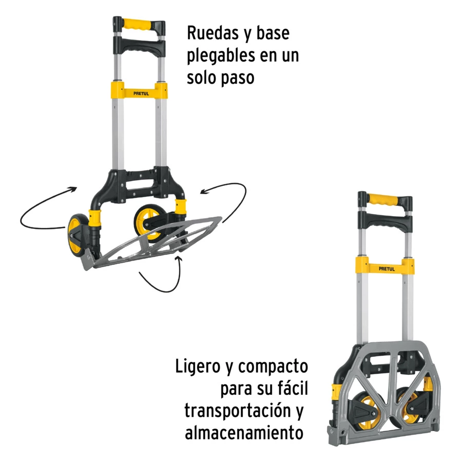 Тележка складная с телескопической ручкой Pretul до 100 кг, 24127