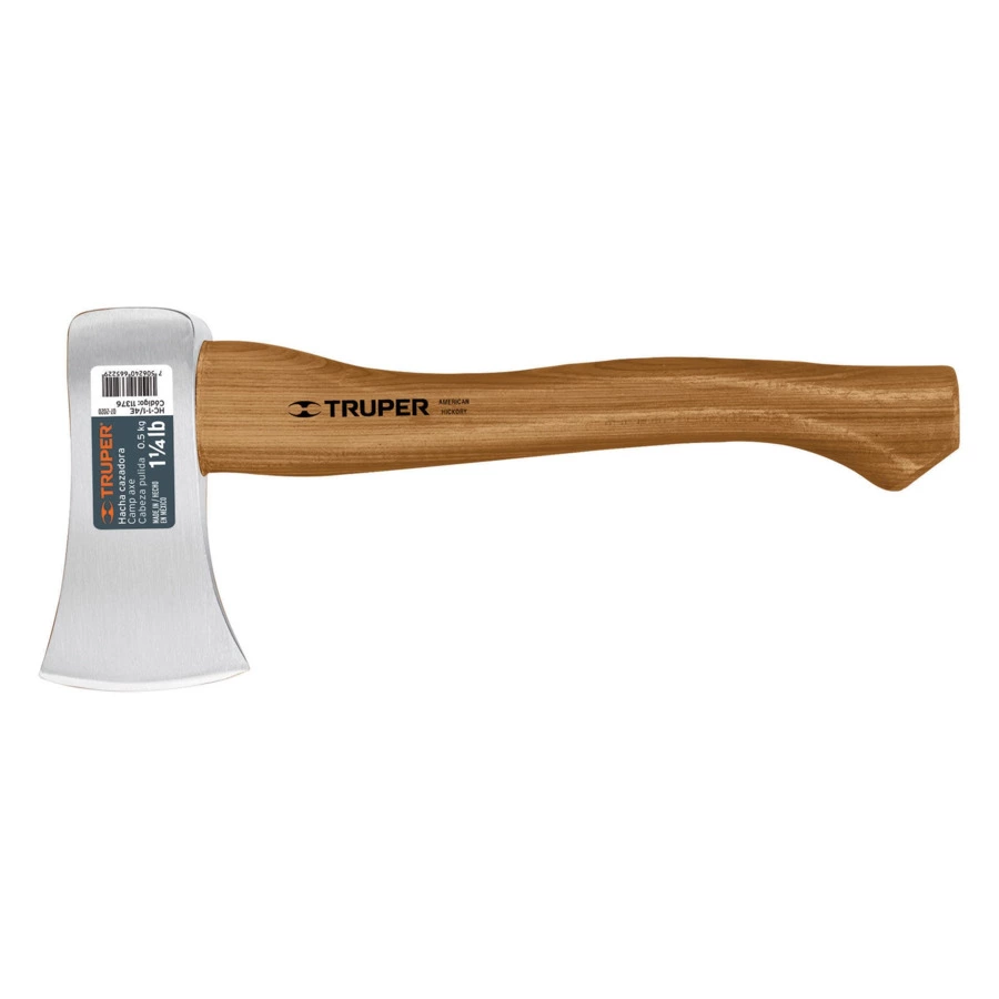 Топор охотничий Truper 0,57 кг, ручка американский орех, 36 см, сталь кованая, 11376