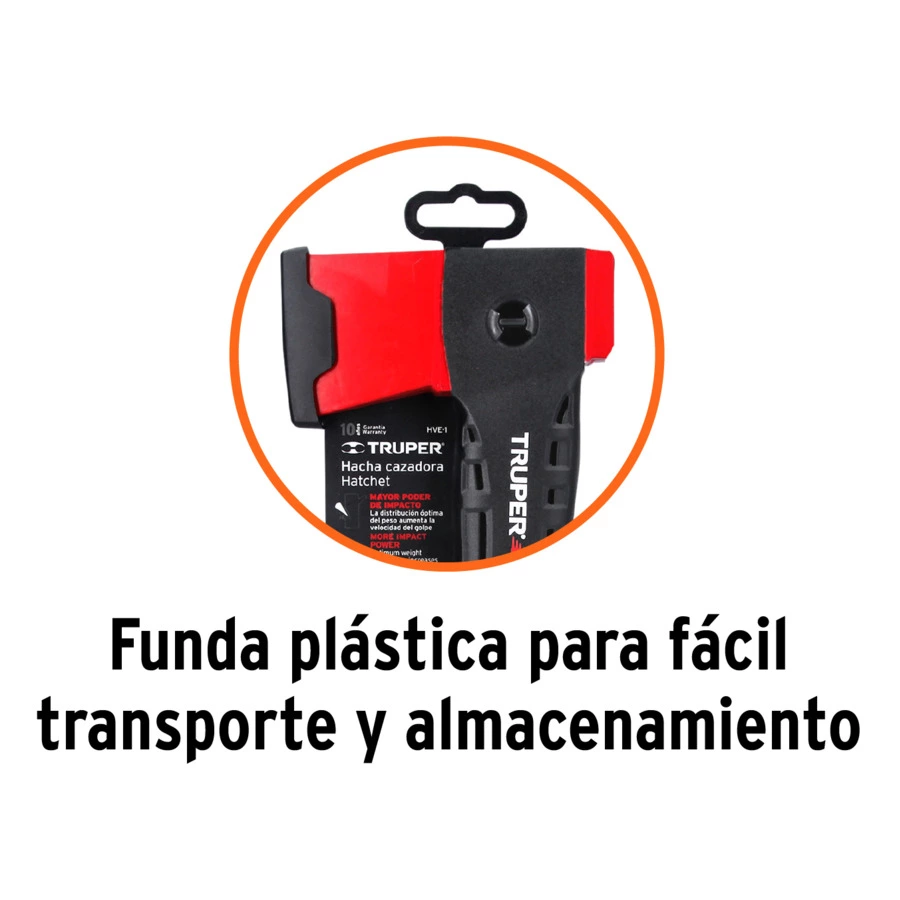 Топорик туристический Truper 0,45 кг, ручка нейлон, 36 см, сталь кованая, 100175