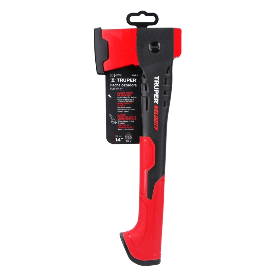 Топорик туристический Truper 0,45 кг, ручка нейлон, 36 см, сталь кованая, 100175