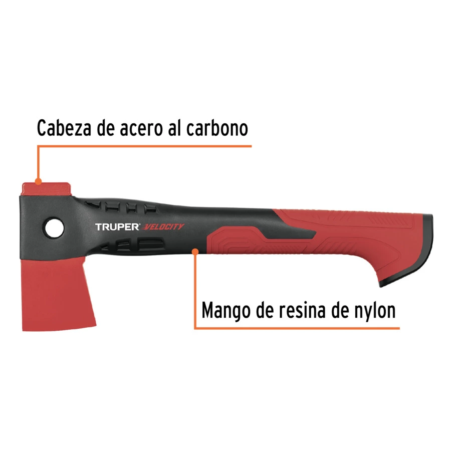 Топорик туристический Truper 0,45 кг, ручка нейлон, 36 см, сталь кованая, 100175