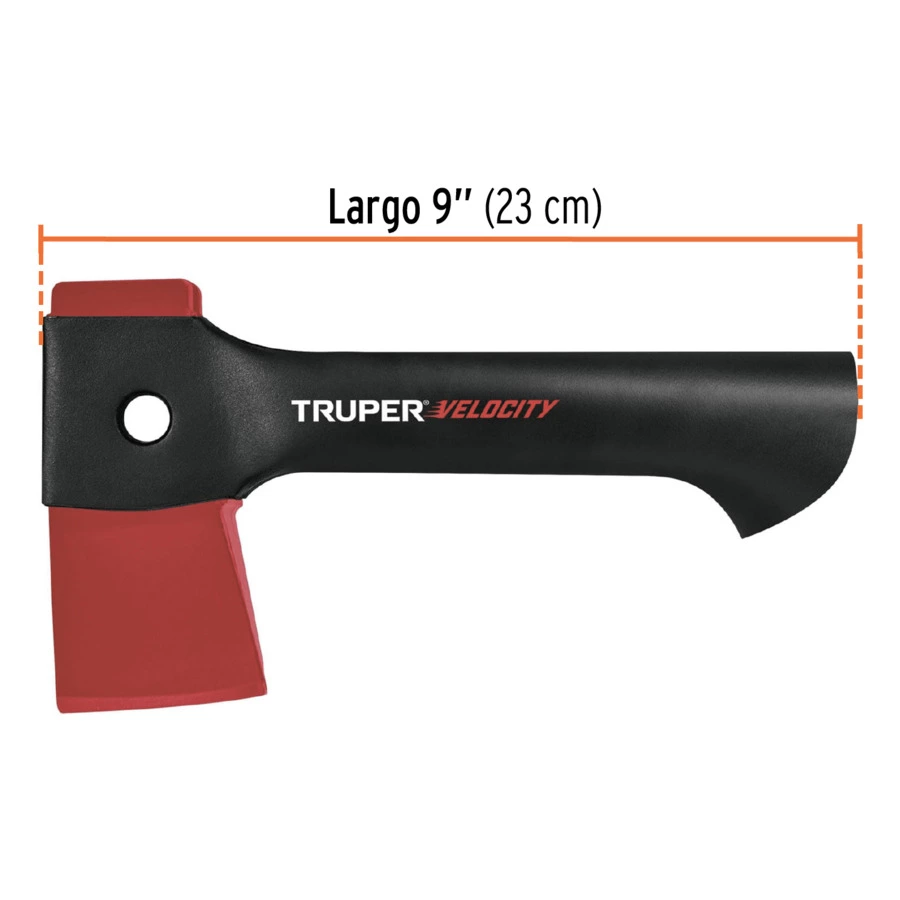 Топорик туристический Truper 0,45 кг, ручка армированный нейлон, 23 см, сталь кованая, 101769