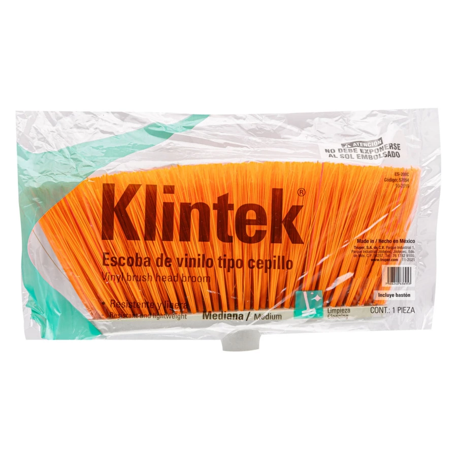 Щетка для уборки Klintek 16,5х25,5х120 см, ПВХ, ручка дерево, 57054
