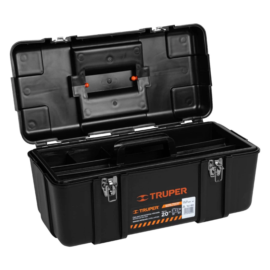 Ящик для инструмента 20 с органайзером Truper 50х27х23 см, пластик, черный, 10380