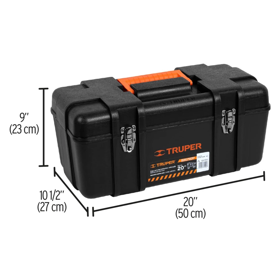 Ящик для инструмента 20 с органайзером Truper 50х27х23 см, пластик, черный, 10380