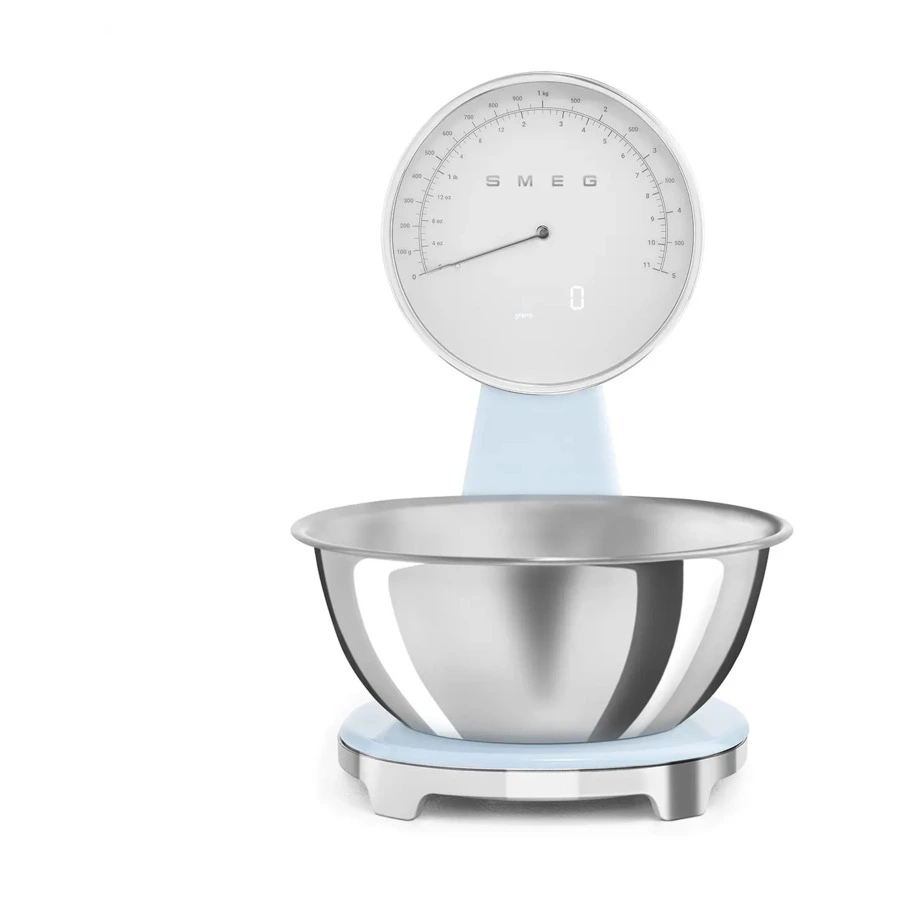 Кухонные весы SMEG KSF01PBWW 27,6х30,9х38,5 см, пастельный голубой