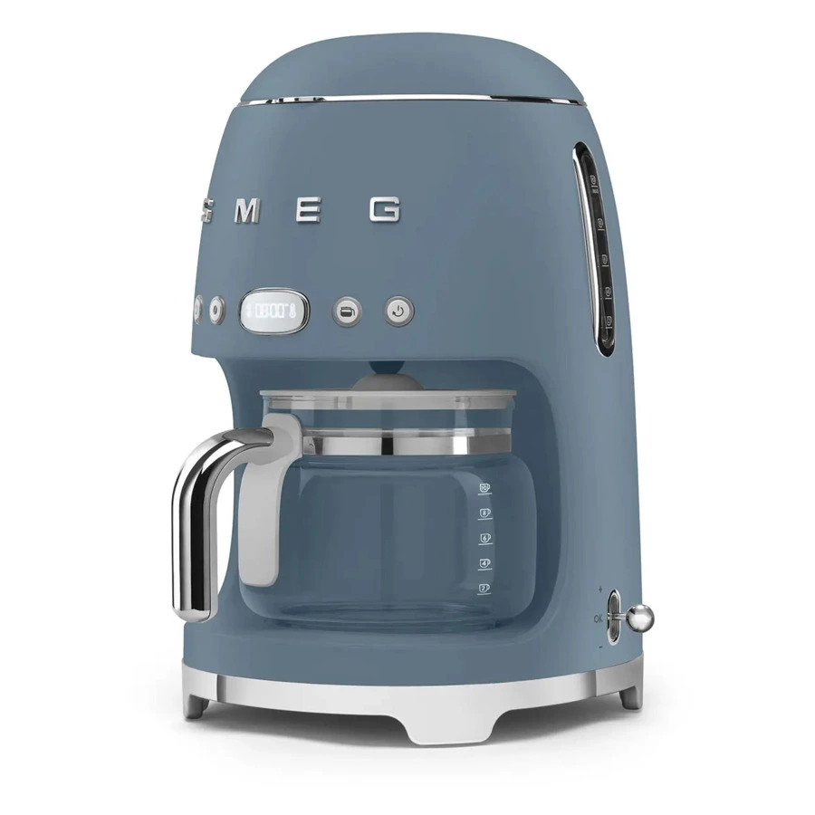 Капельная кофеварка SMEG DCF02SBMEU 1050 Вт, кувшин 1,25 л, с подогревом, синий шторм матовый