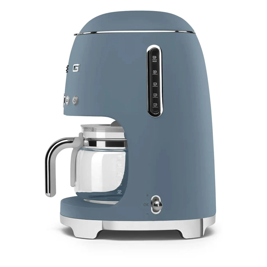 Капельная кофеварка SMEG DCF02SBMEU 1050 Вт, кувшин 1,25 л, с подогревом, синий шторм матовый