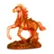 Фигурка Decor de Table Pate de Verre Cristal Лошадка 15х14 см, янтарная, хрустальное тесто, п/к