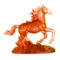 Фигурка Decor de Table Pate de Verre Cristal Лошадка 15х14 см, янтарная, хрустальное тесто, п/к