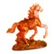 Фигурка Decor de Table Pate de Verre Cristal Лошадка 15х14 см, янтарная, хрустальное тесто, п/к