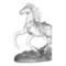 Фигурка Decor de Table Pate de Verre Cristal Лошадка 15х14 см, белая, хрустальное тесто, п/к