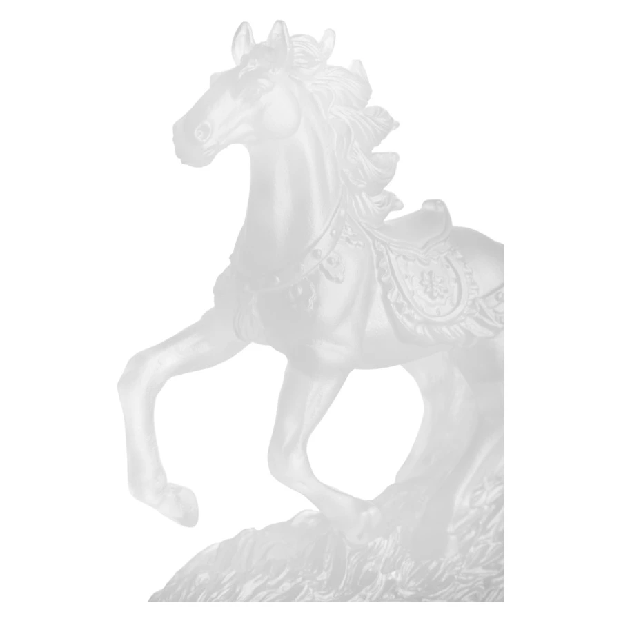 Фигурка Decor de Table Pate de Verre Cristal Лошадка 15х14 см, белая, хрустальное тесто, п/к