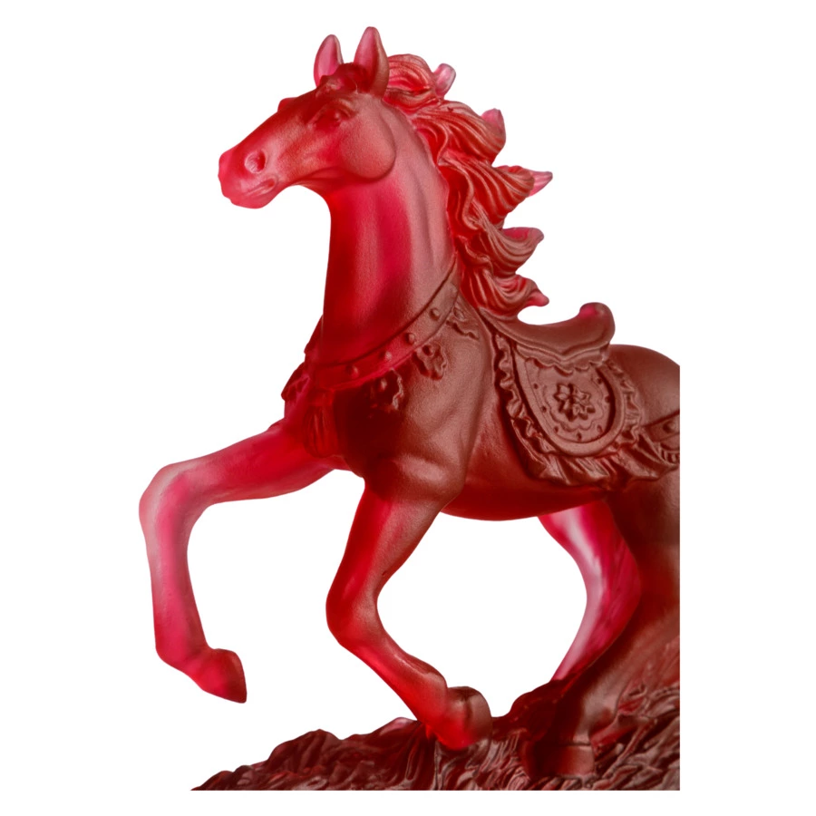 Фигурка Decor de Table Pate de Verre Cristal Лошадка 15х14 см, красная, хрустальное тесто, п/к