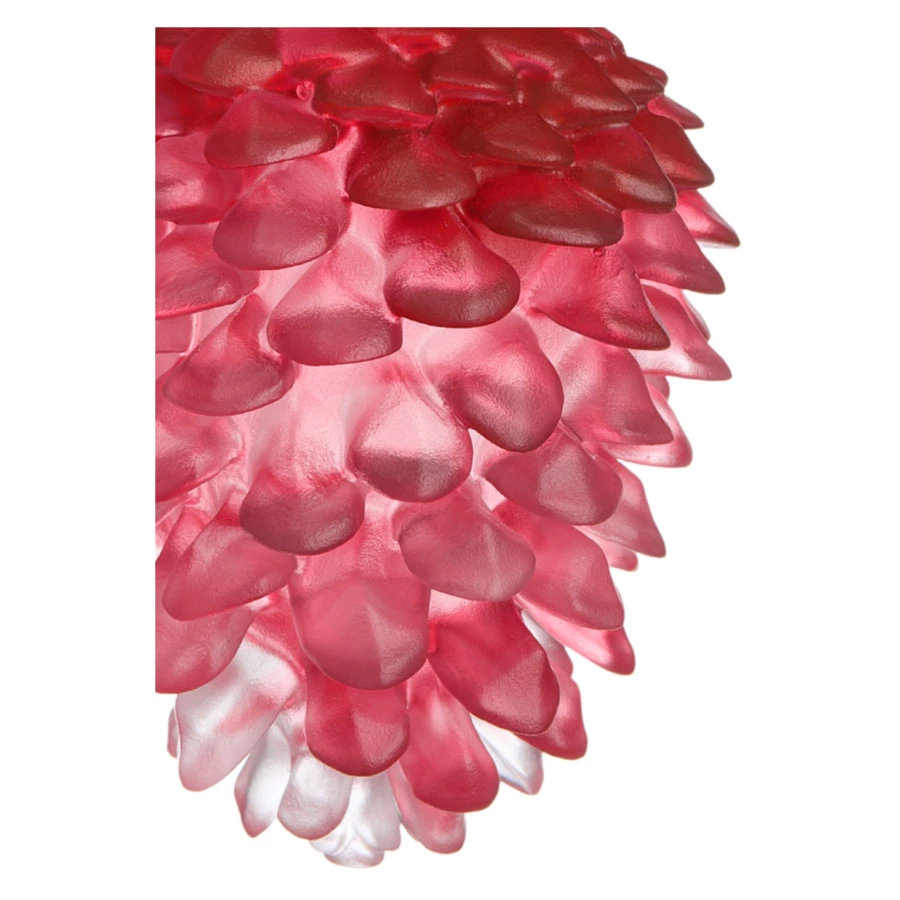 Украшение Shirokov Шишка 8 см, красное, хрустальное тесто, бордовая лента, п/к