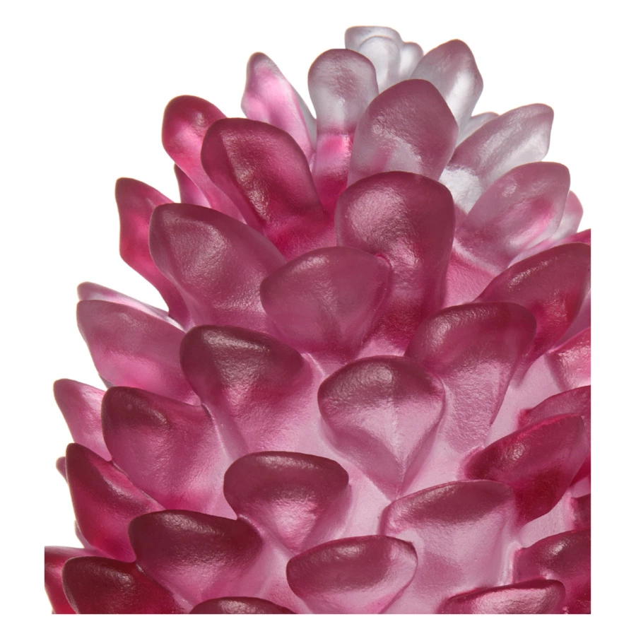 Елочное украшение Shirokov Шишка 8 см, красное, хрустальное тесто, бордовая лента, п/к